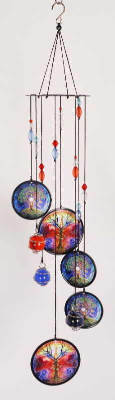 Metal Spiral Tree of Life Wind Chime